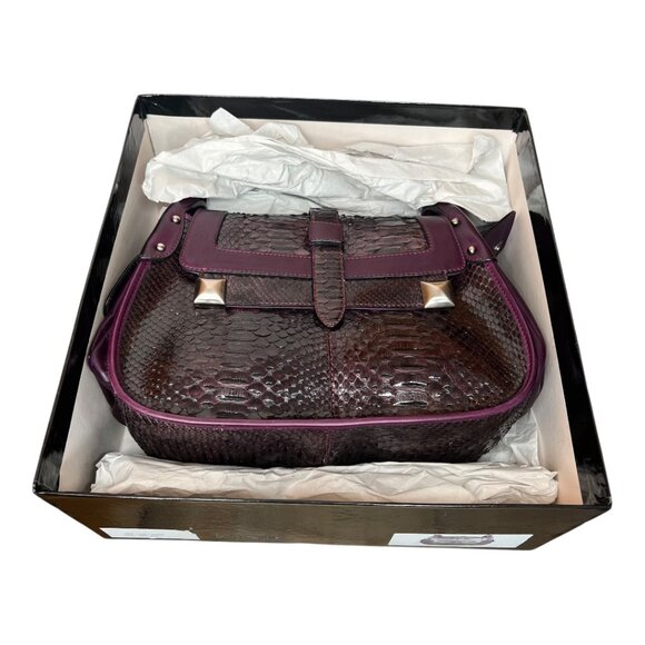 CESARE PACIOTTI GENUINE PYTHON SKIN LEATHER PURSE HANDBAG BAG VINTAGE NEW BOX - Picture 16 of 16